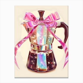 Pink Coffee Pot 1 Canvas Print