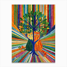 Tree Of Cats Canvas Print