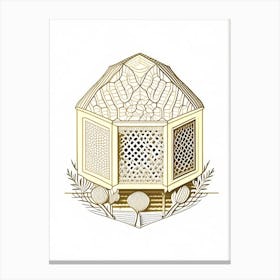 Apiculture Beehive 2 William Morris Style Canvas Print