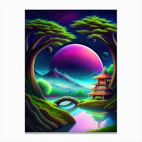 Purple Moon Canvas Print