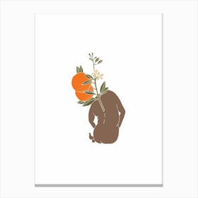 Orange Head Women Canvas Print