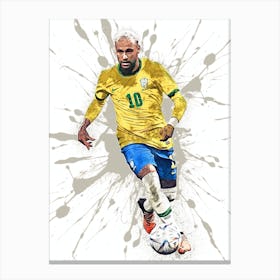 Neymar Jr Brazil Canvas Print