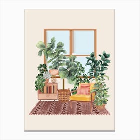 Plant Corner Interior Canvas Print