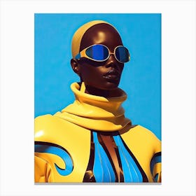 Orbiting Trends: Afrofuturist Fashion Canvas Print