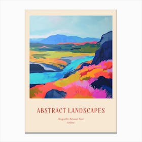 Colourful Abstract Thingvellir National Park Iceland 2 Poster Canvas Print