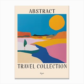 Abstract Travel Collection Poster Niger 3 Canvas Print