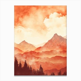 Abstract Mountain Landscape 2 Canvas Print