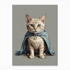 Cat In Cape Canvas Print