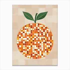 Mosaic Orange 10 Canvas Print