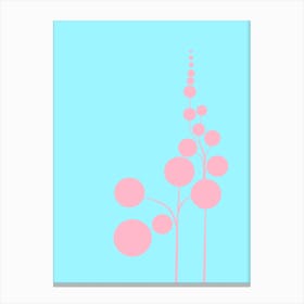 Minimalist Zen Tree Pastel Blue Canvas Print