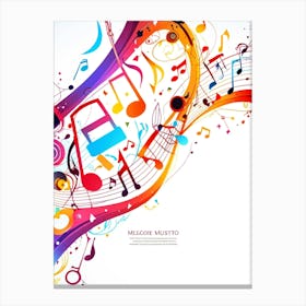 Music Background Vector 2 Canvas Print