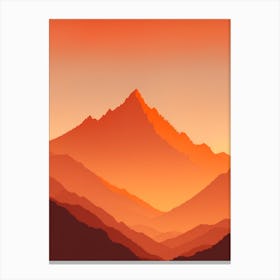 Misty Mountains Vertical Composition In Orange Tone 236 Canvas Print