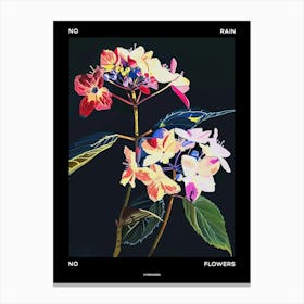 No Rain No Flowers Poster Hydrangea 3 Canvas Print