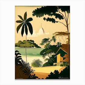 Cayo Levantado Dominican Republic Rousseau Inspired Tropical Destination Canvas Print