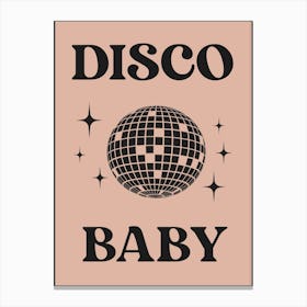 Disco Baby Nude Blush Pink Canvas Print