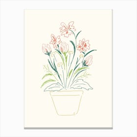 Flower Pot Print Canvas Print