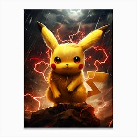 Pikachu Pokemon 4 Canvas Print