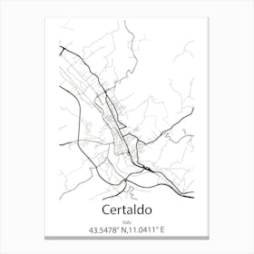 Certaldo,Italy Minimalist Map Toile