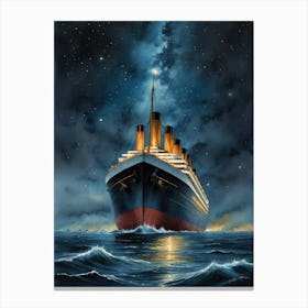 Titanic Beneath the Silent Stars Canvas Print