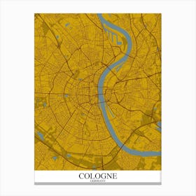 Cologne Yellow Blue Canvas Print
