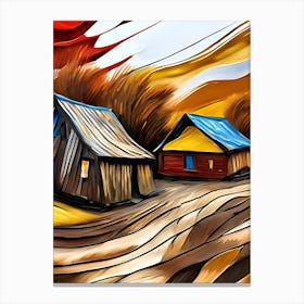 Barns In The Countryside Canvas Print