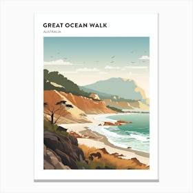 Great Ocean Walk Australia Hiking Trail Landscape Poster Canvas Print