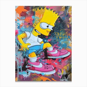 The Simpsons Graffiti 2 Canvas Print