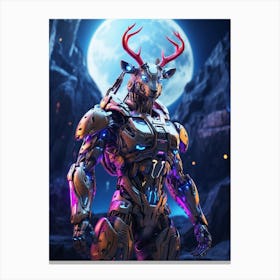 Deer In Cyborg Body #1 Canvas Print