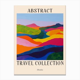 Abstract Travel Collection Poster Slovakia 1 Canvas Print