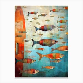 Sardines art print Canvas Print