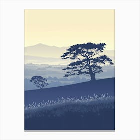 Lone Tree In A Field Canvas Print