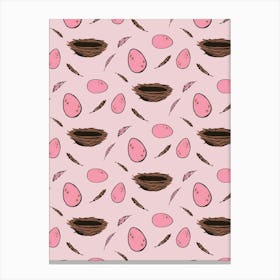 Nesting - Pink Canvas Print