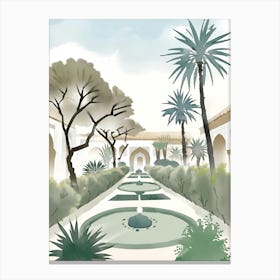Morocco Garden green 1 Canvas Print