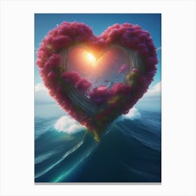 Love Over The Ocean Canvas Print