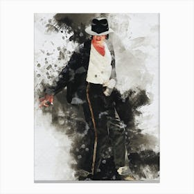 Smudge King Of Pop Michael Jackson Canvas Print