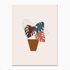 Monstera Plant Wall Art 2 Canvas Print