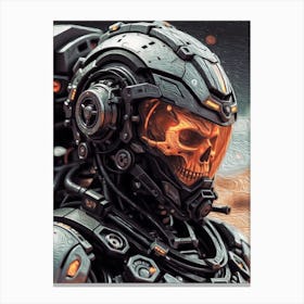 Sci-Fi Skull space Canvas Print