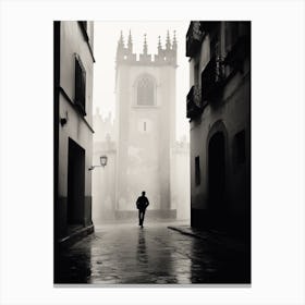 Valladolid, Spain, Black And White Analogue Photography 4 Canvas Print