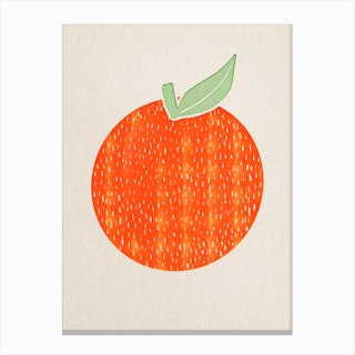 Orange Paper Cut Canvas Print