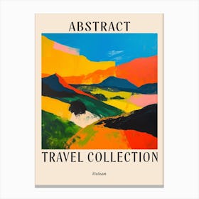 Abstract Travel Collection Poster Vietnam 1 Canvas Print