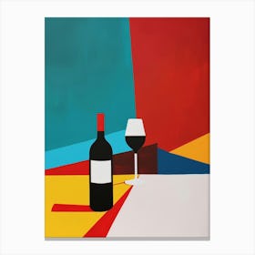 Wine And Bottle Canvas Print