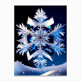 Crystal, Snowflakes, Pop Art Photography 1 Canvas Print