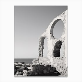 Paphos, Cyprus, Black And White Photography 4 Canvas Print