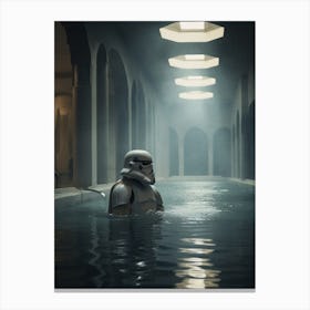 Stormtrooper In The Pool Canvas Print