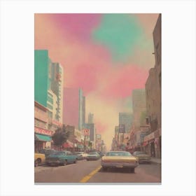 Street Scene In Los Angeles Canvas Print