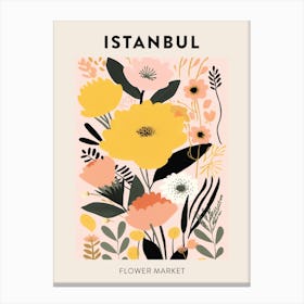 Flower Market Poster Istanbul Turkey 2 Canvas Print