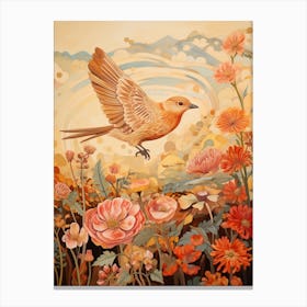 Yellowhammer 2 Detailed Bird Painting Canvas Print