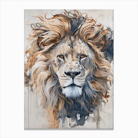 Lion Mane Watercolour Canvas Print