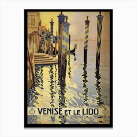 Vintage Venice Travel Poster, Dawn Hudson Canvas Print