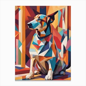 Geometric Dog 2 Canvas Print